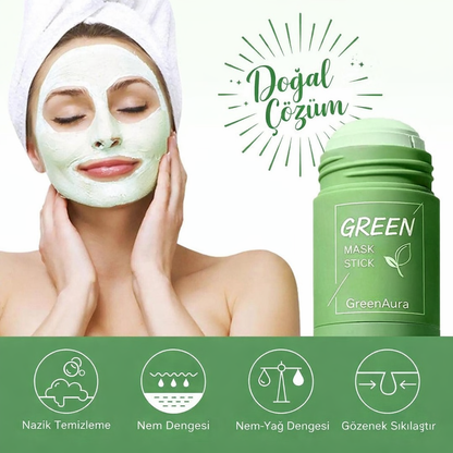 GreenAura™ Yeşil Çay Özlü Siyah Nokta Ve Sivilce Maskesi