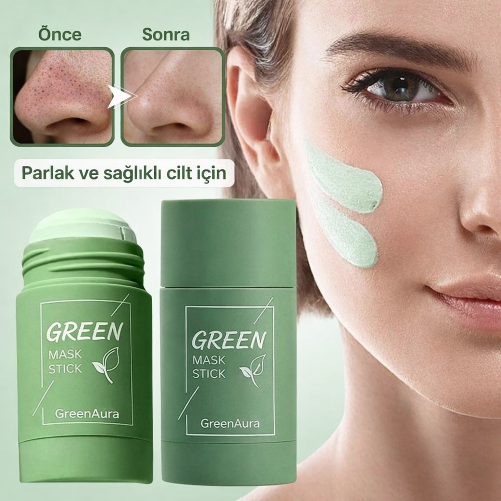 GreenAura™ Yeşil Çay Özlü Siyah Nokta Ve Sivilce Maskesi